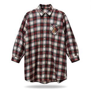 Lauren Ralph Lauren Heritage Plaid Sleep Shirt Nightshirt XL CozyLuxe Preppy